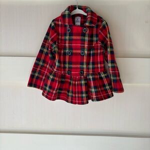 Adorable Red Plaid 4T Mack&Co Fleece Jacket